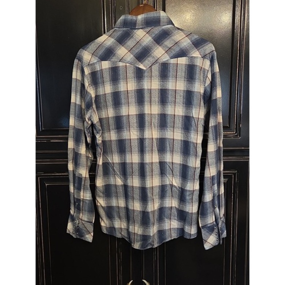 Vintage Rocking K Ranchwear Medium, Plaid, Sparkling Snap Up Rodeo ,Ranch , - Picture 5 of 6